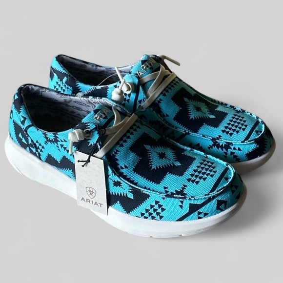 Turquoise Saddle Blanket ARIOT HILO Aztec Patterned Slip-On Sneakers NWT - Picture 3 of 13